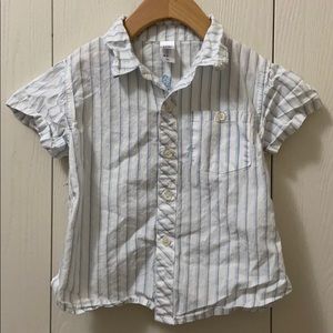 3/$20 Baby Club Short Sleeved Striped Dress Shirt